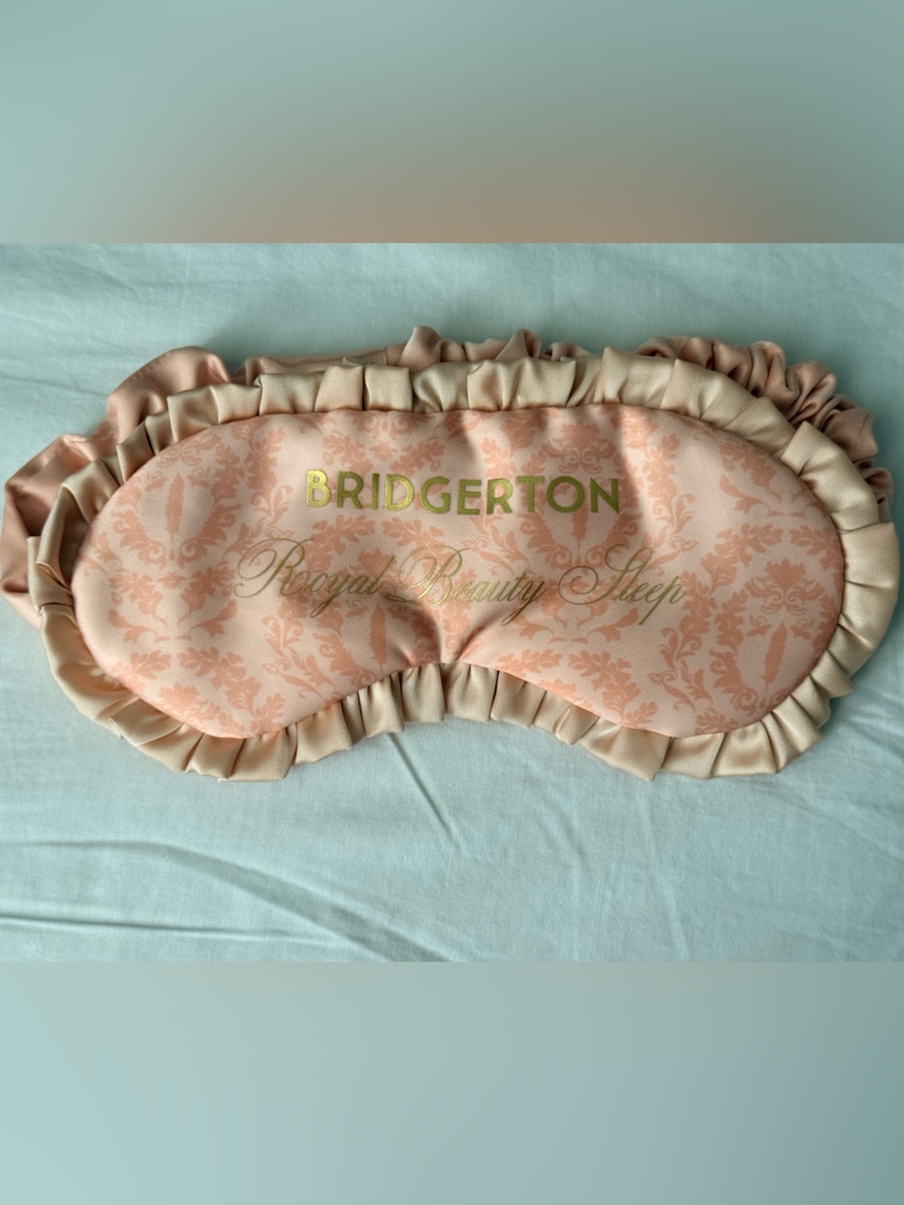 Nordstrom Bridgerton Peach and Cream Satin Sleep Mask